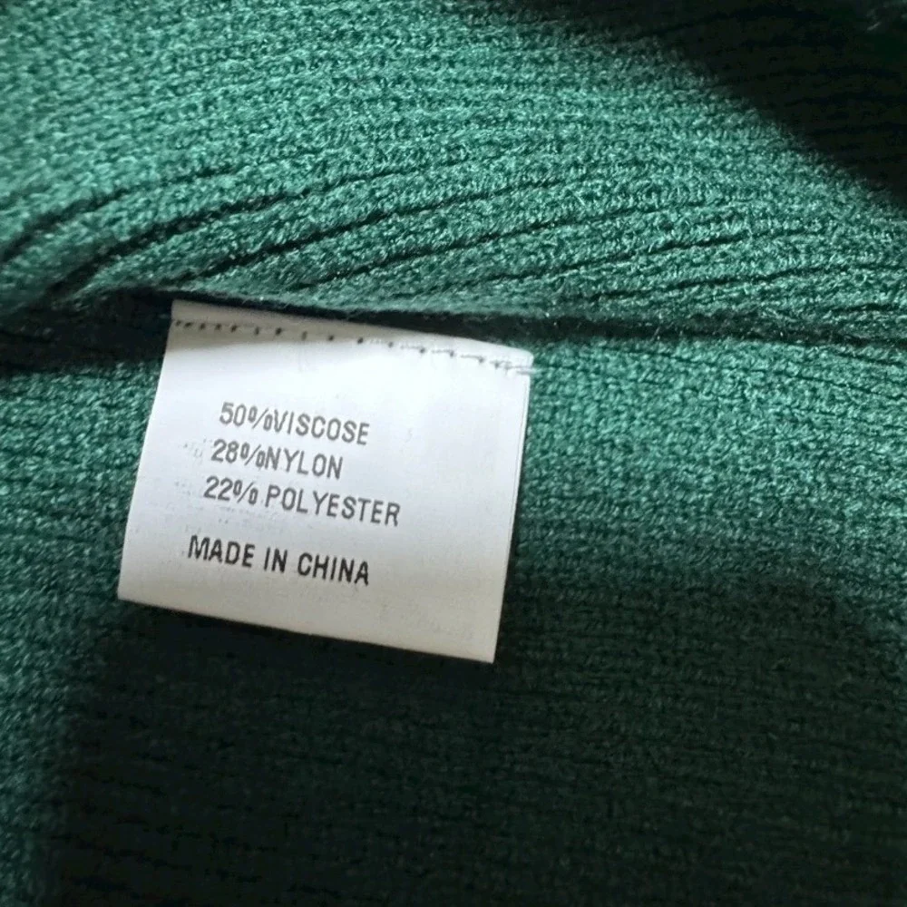ZESICA Womens Plus Size Oversized Knit Sweater Long Sleeve Green XXL